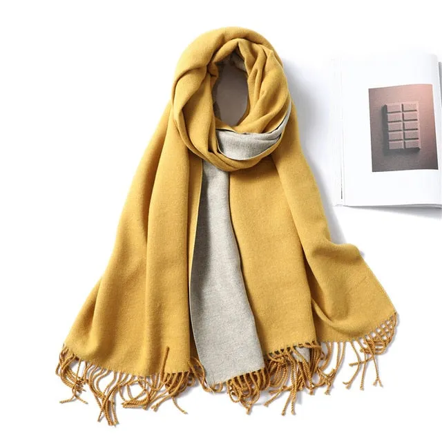 Women Winter Cashmere Scarf Women Thick Warm Scarf Shawls