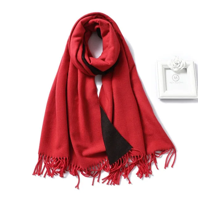 Women Winter Cashmere Scarf Women Thick Warm Scarf Shawls