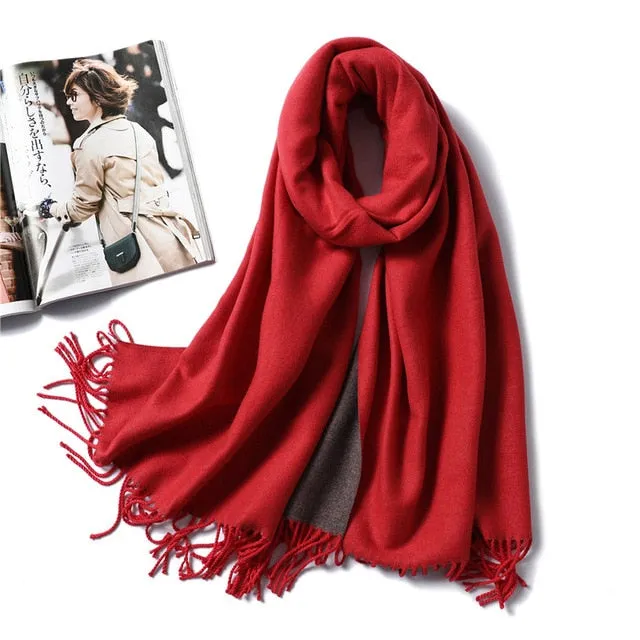 Women Winter Cashmere Scarf Women Thick Warm Scarf Shawls