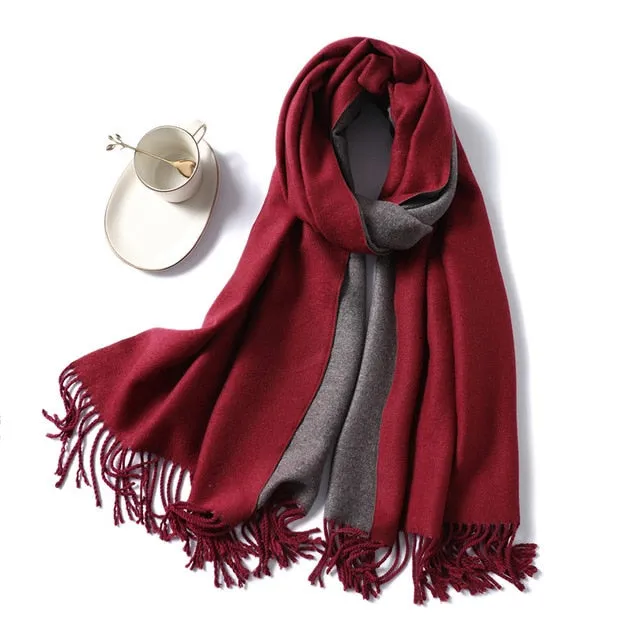 Women Winter Cashmere Scarf Women Thick Warm Scarf Shawls