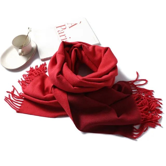 Women Winter Cashmere Scarf Women Thick Warm Scarf Shawls