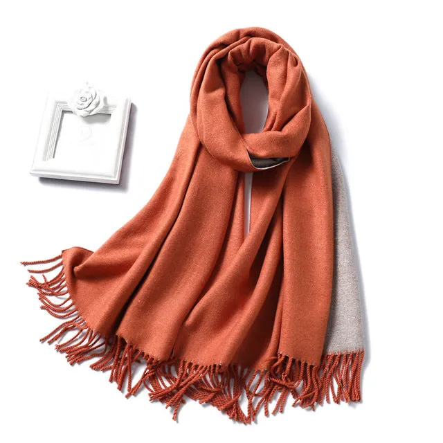 Women Winter Cashmere Scarf Women Thick Warm Scarf Shawls