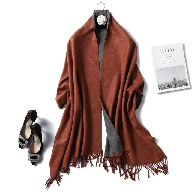 Women Winter Cashmere Scarf Women Thick Warm Scarf Shawls