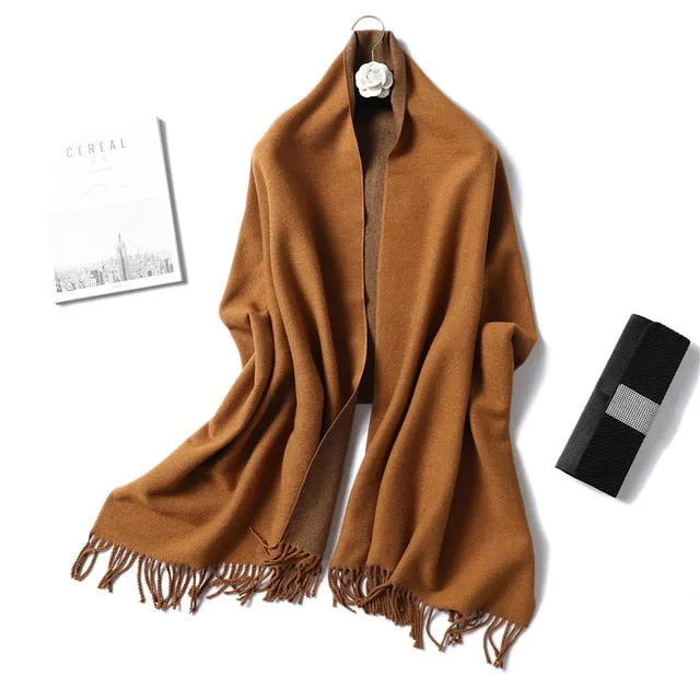 Women Winter Cashmere Scarf Women Thick Warm Scarf Shawls