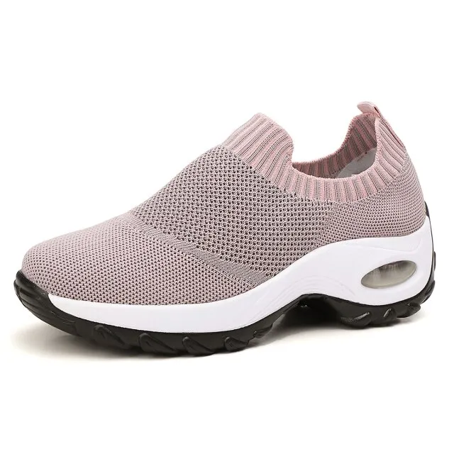 Women's Breathable Walking Black Shoes