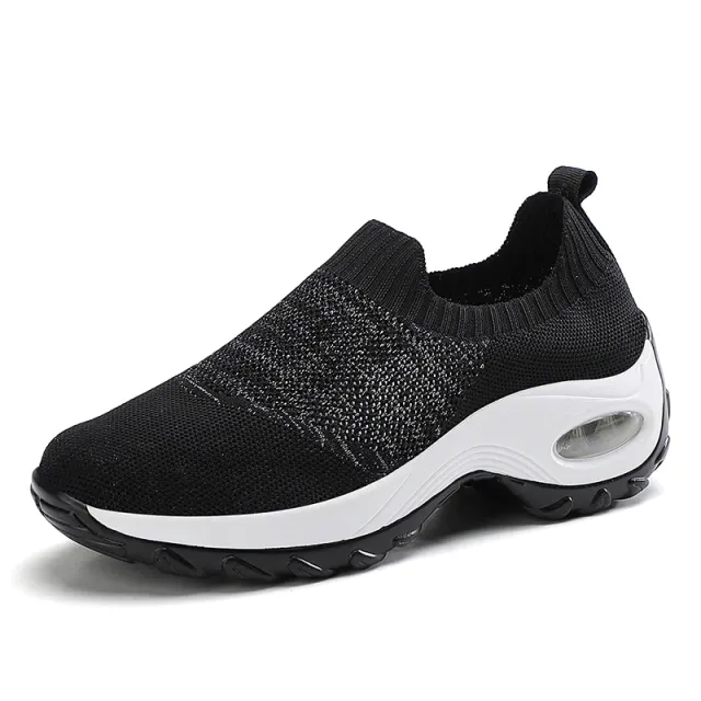 Women's Breathable Walking Black Shoes