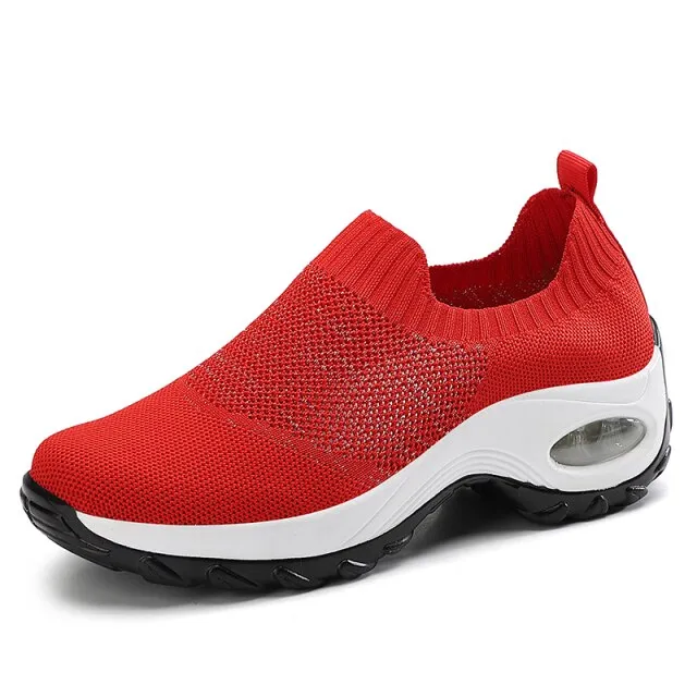 Women's Breathable Walking Black Shoes