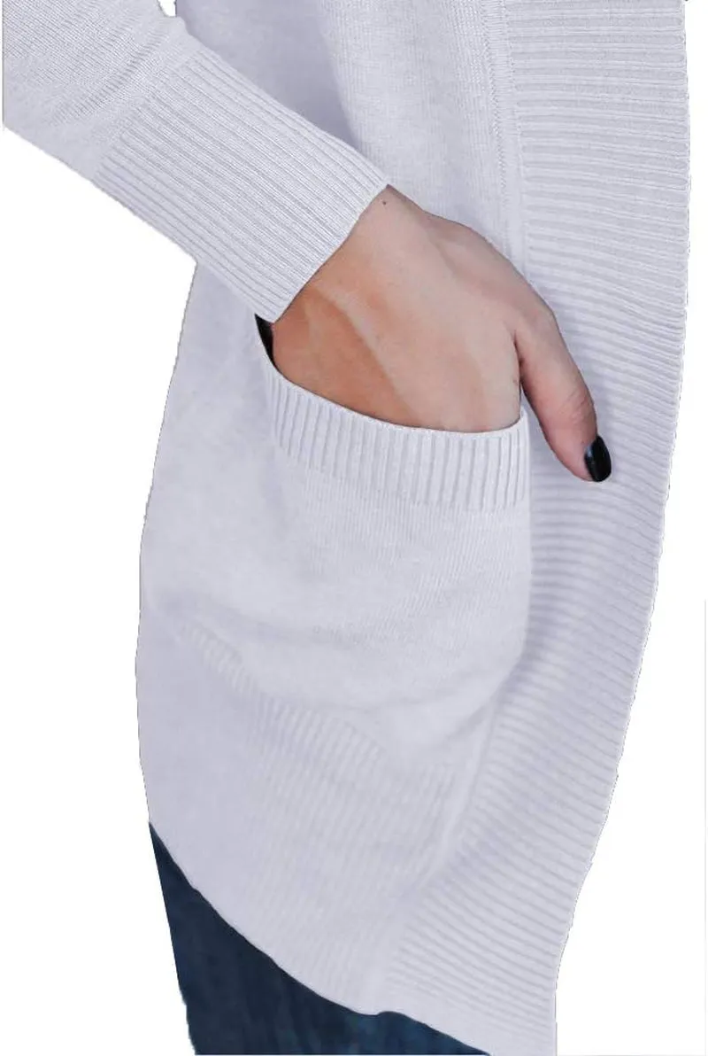 Women'S Open Front Casual Long Sleeve Knit Classic Sweaters Cardigan with Pockets