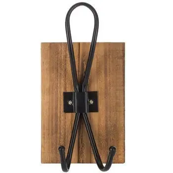 Wood and Wire Wall Hook, Towel Hook, Coat Hook Hangers Wall Mounted