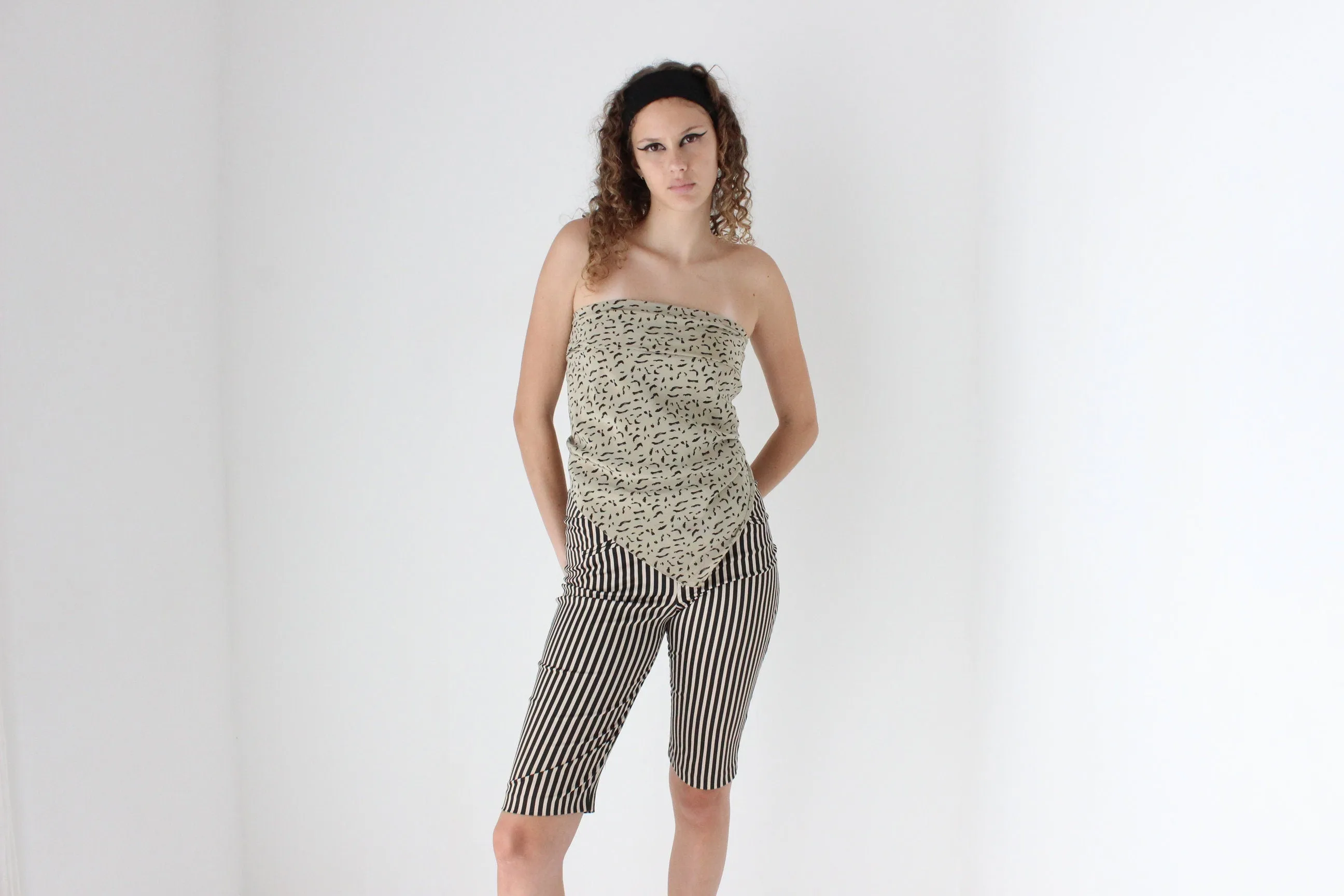 Y2K Striped Long Line Bermuda Shorts - MNZ Vibes
