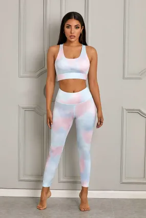 Yocwear Tie Dye Sports Bra and Leggings Set